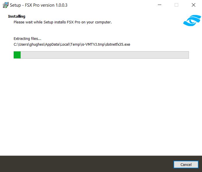 The installer will begin