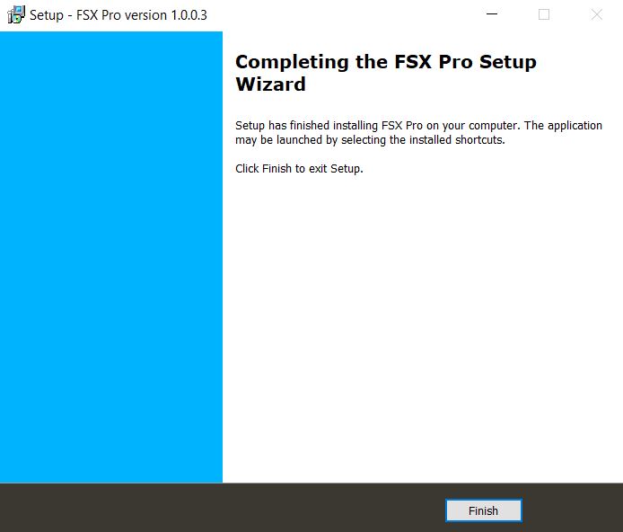 Select 'Finish' to proceed